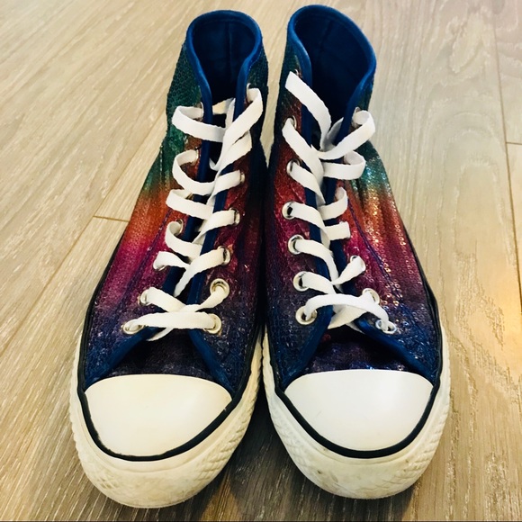 Converse Shoes Converse Chuck Taylor Rainbow Sequin High